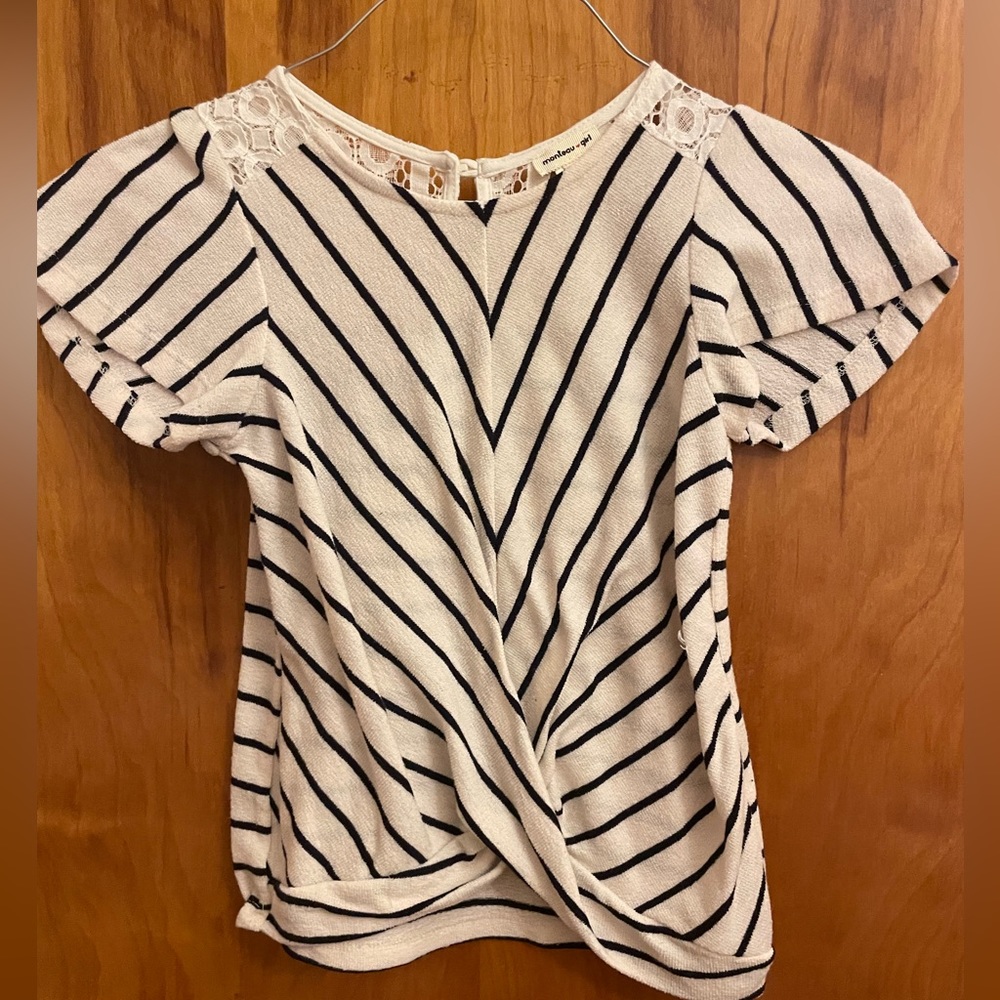 Monteau Girls Striped Dress Shirt